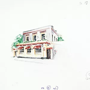 Sketch of Canonbury Tavern, Islington, London