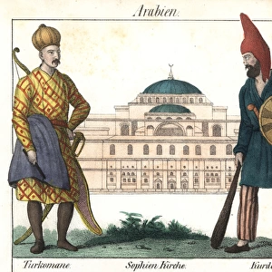 Turkoman soldier with sword and a Kurd soldier with club