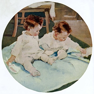 Twin toddlers by Muriel Dawson