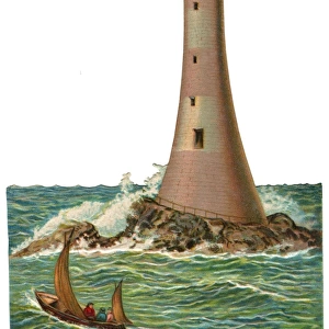 Victorian Scrap - Eddystone Lighthouse