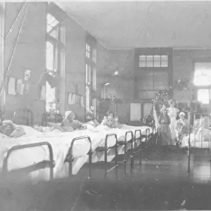 Ward with nurses, patients