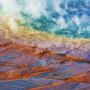 Grand Prismatic Spring, Yellowstone National Park, Wyoming, USA. Date: 25-05-2021