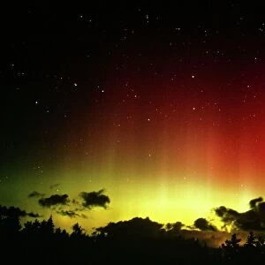 Aurora borealis or northern lights and Ursa Major