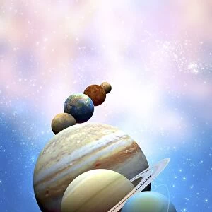Solar system planets, artwork C013 / 9499
