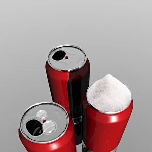 Sugar in fizzy drinks, conceptual artwork F006 / 9957