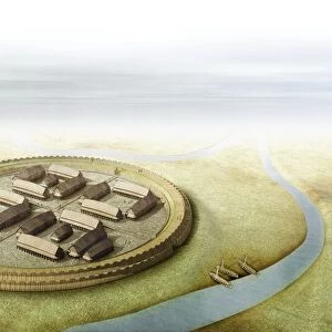 Viking ring fortress, artwork