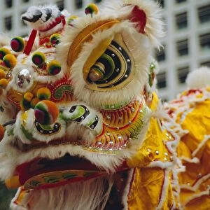Costume head, Lion Dance, Hong Kong, China