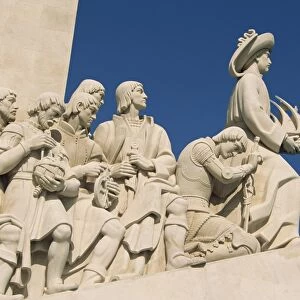 Detail of figures on the Monument to the Discoveries at Belem