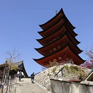 Five-Storey Pagoda(Gojunoto), UNESCO World Heritage Site, Miyajima Island, Western Honshu