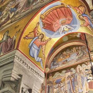 Interior Frescoes, Putna Monastery, 1466, Putna, Suceava County, Romania, Europe