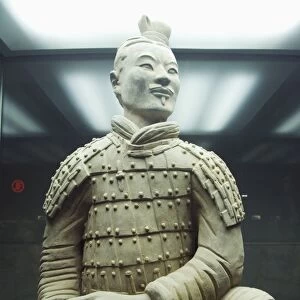 Mausoleum of the first Qin Emperor housed in The Museum of the Terracotta Warriors opened in 1979 near Xian City, Shaanxi Province