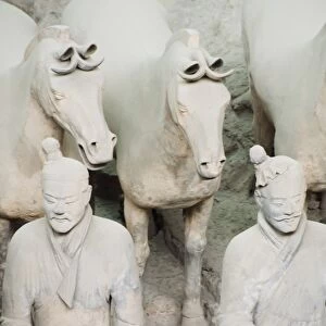 Pit 1 Mausoleum of the first Qin Emperor housed in The Museum of the Terracotta Warriors opened in 1979 near Xian City, Shaanxi Province