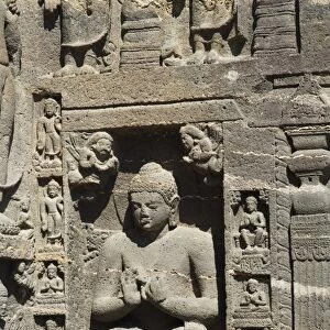 Rock carvings Ajanta Cave complex