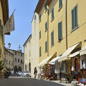Shops in the centre of the old town, Radda in Chianti, Tuscany, Italy, Europe