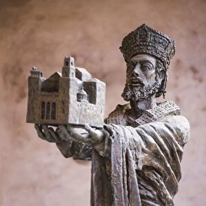 Statue of Guglielmo II at Monreale Cathedral (Duomo di Monreale) in Monreale, near Palermo, Sicily, Italy, Europe