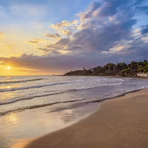 Frenchmans Beach at sunset, Treasure Beach, Saint Elizabeth Parish, Jamaica