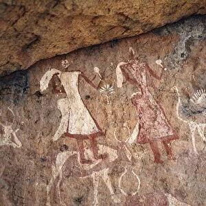 Superb rock painting in the Jebel Acacus in the Libyan
