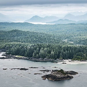 Tofino, harbour and clayoquot sound landscape. Vancouver Island, British Columbia, Canada