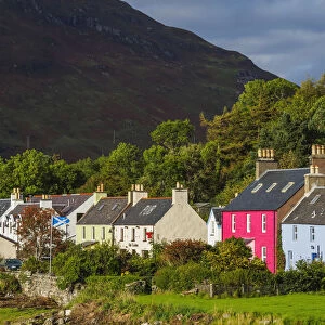 UK, Scotland, Highlands, View of the Dornie Village
