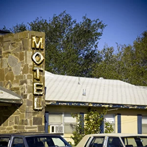 USA, New Mexico, Route 66, Tucumcari, 1970s style motel