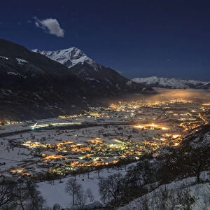 Valtellina, in the background Legnone mountain, Lombardy, Italy