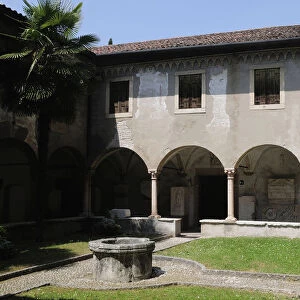 Italy, Veneto, Verona, cloisters of the Archaeological Museum, Teatro Romano