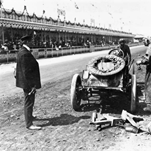 1906 Grand Prix De L ACF at Le Mans. Clement Bayard 100hp Driven by De La Touloubre