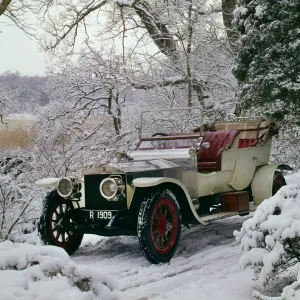 1909 Rolls Royce Silver Ghost in snow at Beaulieu 1909 Rolls Royce Silver Ghost in snow at Beaulieu