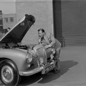 1955 Daimler Conquest Roadster, Hooper body with Norman Wisdom