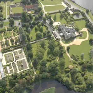 Aerial view of Palace House, Abbey and Beaulieu Grounds Aerial view of Palace House, Abbey and Beaulieu Grounds