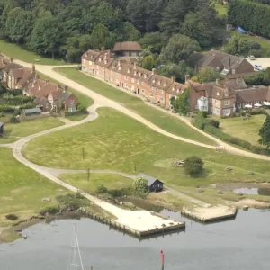 Beaulieu River Aerial view showing Bucklers Hard Beaulieu River Aerial view showing Bucklers Hard