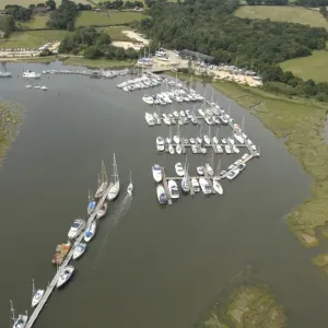 Beaulieu River Aerial view showing marina at Bucklers Hard Beaulieu River Aerial view showing marina at Bucklers Hard