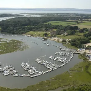 Beaulieu River Aerial view showing marina at Bucklers Hard Beaulieu River Aerial view showing marina at Bucklers Hard