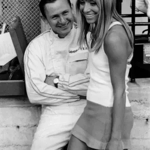 Bruce McLaren and admirer 1967 Italian Grand Prix Bruce McLaren and admirer 1967 Italian Grand Prix