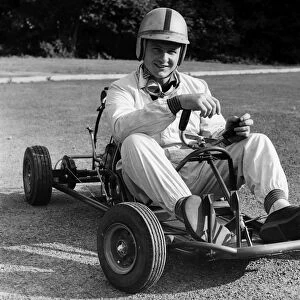 Bruce McLaren on his Em-Bee Wasp Kart