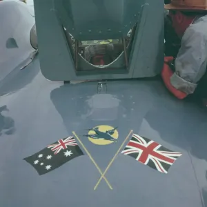 Donald Campbell prepares for a run in Bluebird at Lake Eyre 1963