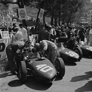 Ferrari 156 Sharknose in pits 1961 Monaco Grand Prix
