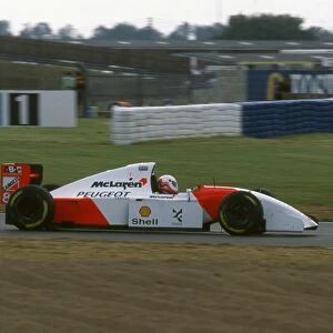 McLaren Peugeot MP4-9, Martin Brundle tyre testing at Silverstone 1994
