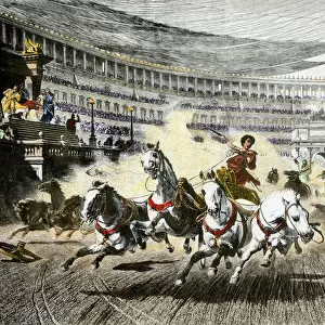 Chariot race in ancient Rome