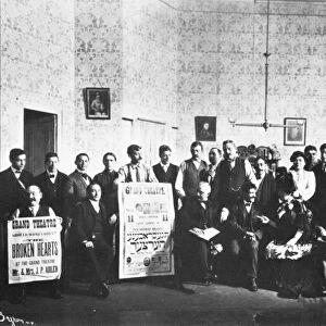 GRAND THEATRE, NYC, c1900. Jacob P. Adler (seated center) and cast of The Broken
