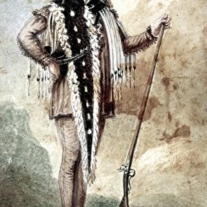 MERIWETHER LEWIS (1774-1809). American explorer. Watercolor by Charles Saint-M min, 1806