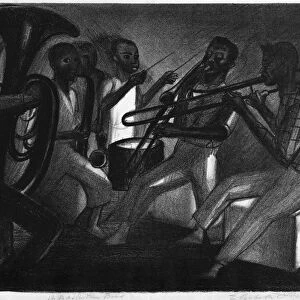 OLDS: BAND, 1937. WPA Rhythm Band. Lithograph by Elizabeth Olds, 1937