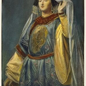 PUCCINI: TURANDOT. The Chinese princess Turandot, eponymous heroine of the Puccini opera. Steel engraving, German, 19th century, after Arthur von Ramberg