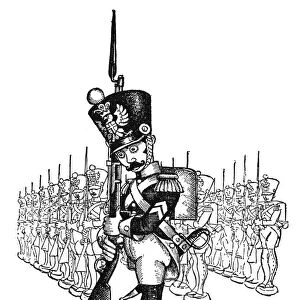 THE STEADFAST TIN SOLDIER. Drawing by Arthur Szyk for the fairy tale by Hans Christian