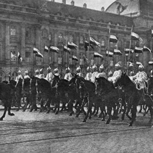 WORLD WAR I: CUIRASSIERS. German cuirassiers returning from practice manueuvers