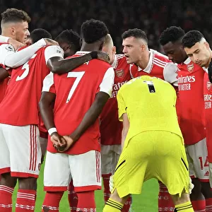 Arsenal: Granit Xhaka Rallies Team Before Arsenal v Newcastle United (2022-23)