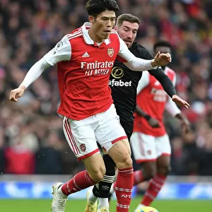 Arsenal's Tomiyasu in Action: Arsenal vs AFC Bournemouth, Premier League 2022-23