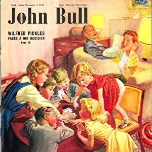 John Bull 1949 1940s UK games fighting arguing snap cards playing siblingss arguments