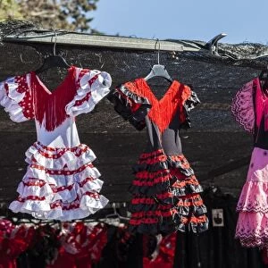 Selling dresses in Santa Pola, Spain