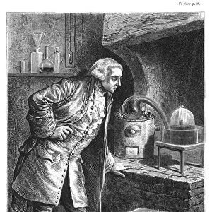 Antoine Laurent Lavoisier (1743-1894) French chemist, investigating the existence